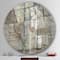 Designart - Grey Silver Geometric Composition - Geometric Metal Circle Wall Art